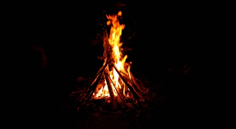 Evening fire at the estate